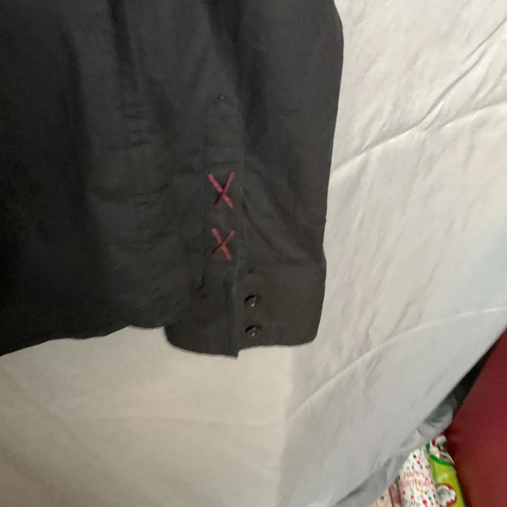 Toku Men’s Long Sleeve Black Embroidered Shirt Size XL Western / rock style - Picture 7 of 7